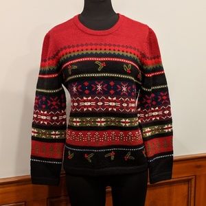 PETITE SOPHISTICATE Women's L Snowflake Sweater